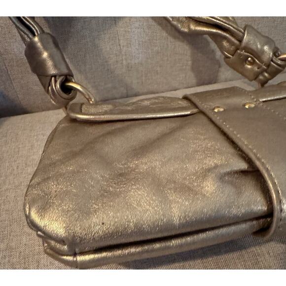 Coach Platinum Rose Gold Glam Snap Closure Shoulder Bag - “Karie” - Picture 4 of 9